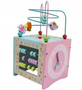 Іграшка розвиваюча Malowany Las дерев'яний кубік Pastel (6970776648246)