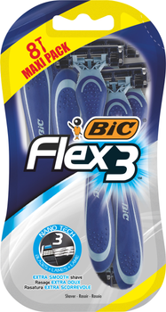 Набір бритв без змінних катриджів BIC Flex 3 6+2 шт (3086123437579/3086123740754)
