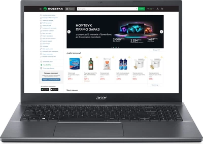 Ноутбук Acer Extensa 15 EX215-55-34BA (NX.EGYEU.032) Steel Gray