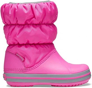Зимние сапоги Crocs Kids Winter Puff Boot Electric Grey 33 5 2 21.5 Pink Light