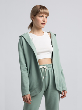 Bluza damska rozpinana streetwear z nadrukiem na plecach LaLupa LA058 1104302 S Miętowa (5903887628839)
