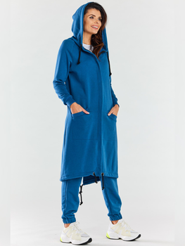 Bluza damska rozpinana streetwear z kapturem Infinite You M278 1220625 L-XL Niebieska (5902360561328)