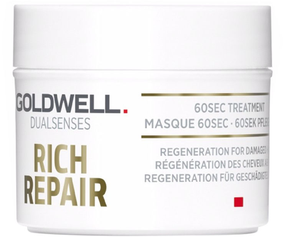 Maska regenerująca Goldwell Dualsenses Rich Repair 60sec Treatment do włosów zniszczonych 200 ml (4021609061397)