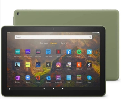 Планшет Amazon Fire HD 10 (2021), latest model, 10.1", 1080p Full HD IPS, 32 GB, Black, Octa-core processor, Olive