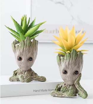 Комплект горшочков Грут Groot для цветов и канцелярии G1+G2