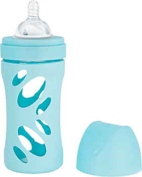 Скляна антиколікова пляшечка Twistshake із силіконовою соскою Pastel Blue 260 мл (7350083125835)