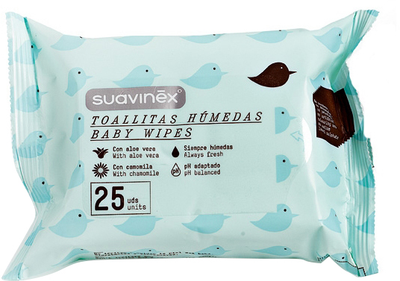 Chusteczki nawilżane dla niemowląt Suavinex Wet Wipes 25 szt (8426420802024)