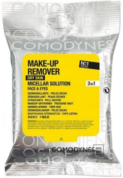 Chusteczki nawilżane do demakijażu Comodynes Make-Up Remover Dry Skin 20 szt (8428749533405)