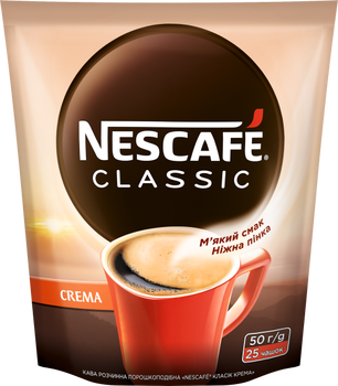 Кофе растворимый NESCAFE Классик Крема попрошкообразный 50 г (7613036402569)