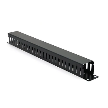 Кабельний органайзер з кришкою PiPo 19" 1U-24Port метал Q70