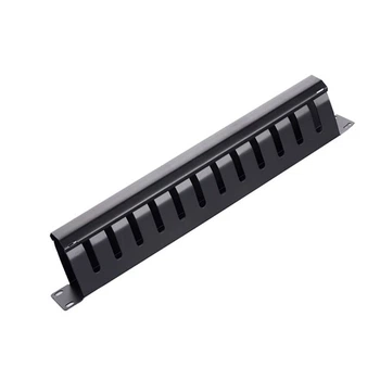 Кабельний органайзер з кришкою PiPo 19" 1U-12Port метал Q50