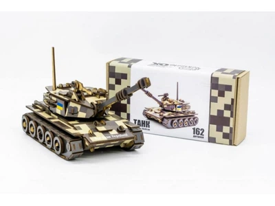 Дерев'яний 3D конструктор Танк, Puzzleok (162-0074), 162 дет.