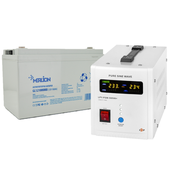 Комплект резервного питания для котла KOO ИБП + GEL батарея (UPS 350Вт + АКБ GEL 100Ah)