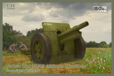 Пластикова модель IBG Polish Wz.14/19 100 mm Howitzer-Motorized Artyllery (5907747901636)