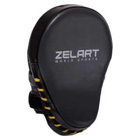 Лапа Изогнутая для бокса и единоборств Zelart BO-7254 1шт черный-серый-желтый