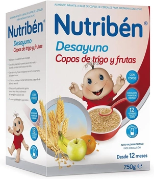 Дитяча пшенична каша Nutriben Nutribn Breakfast Flakes Wheat Wheat Fruit 750 г (8430094056782)