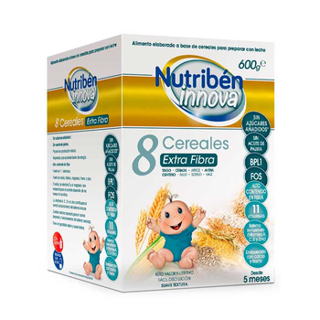 Kaszka wieloziarnista dla dzieci Nutriben Nutribn Innova 8 Cereals Extra Fibre 600 g (8430094310662)