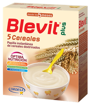 Дитяча мультизлакова каша Ordesa Blevit Instant Cereals 5 Cereals Plus 300 г (8426594089856)