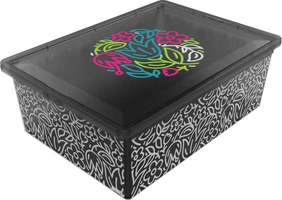 Коробка з кришкою Qutu LIGHT BOX с/к FLOURESENT GREY 25 л