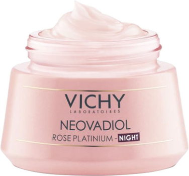 Krem do twarzy Vichy Neovadiol Rose Platinum Ni rozjaśniający na noc dla dojrzałej skóry rewitalizujący 50 ml (3337875646796)