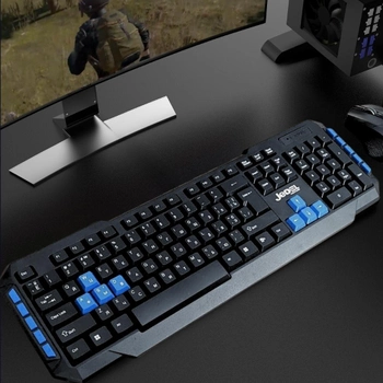 Беспроводная игровая клавиатура и мышь Jedel WS880 для ПК мультимедийная черная
