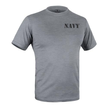 Футболка з малюнком NAVY Logo Grey Melange XL