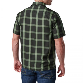 Сорочка тактична 5.11 Tactical Nate Short Sleeve Shirt Black Plaid 2XL