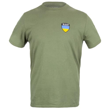 Футболка з малюнком 5.11 Tactical Shield Ukraine Лімітована Серія Military Green S