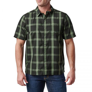 Сорочка тактична 5.11 Tactical Nate Short Sleeve Shirt Black Plaid XL