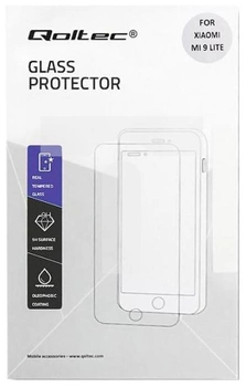Hartowane szkło ochronne Qoltec Premium do Xiaomi Mi 9 Lite Przezroczyste/Czarne (5901878521558)