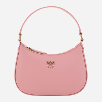 Torebka bagietka damska skórzana Pinko Half Moon Handbag 101523A0F1 Delikatno różowa (8057769071484)