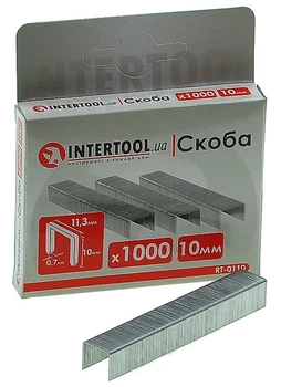 Скоба 10мм, уп. 1000шт., ширина 11.3мм*сечение 0.70мм, арт.RT-0110