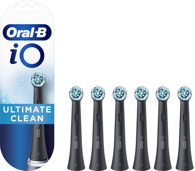 Końcówki do szczoteczki Oral-b Braun iO Ultimate Clean Czarne, 6 szt. (4210201428749)