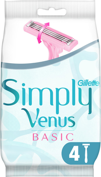 Одноразові станки для гоління Gillette Simply Venus 2 Maq Desechable 3+1 шт (7702018553754)