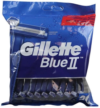 Одноразові станки для гоління Gillette Blue II Disponsable Razors 20 шт (7702018466757)