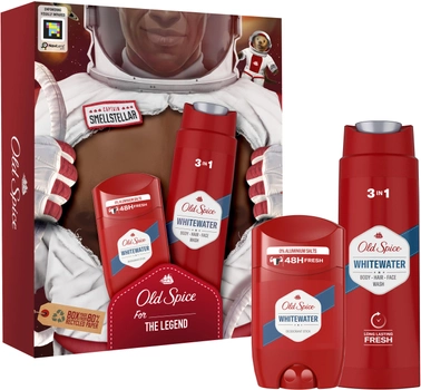 Подарочный набор Old Spice Astronaut Whitewater: Гель для душа 3-в-1 250 мл + Твердый дезодорант 50 мл (8700216131766) 