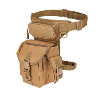 Тактична сумка на стегно військова сумка на ногу койот пісочна