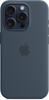 Панель Apple MagSafe Silicone Case для Apple iPhone 15 Pro Storm Blue (MT1D3)