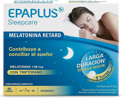 Suplement diety Epaplus Sleep Melatonina Retard Balance 60 kapsułek (8430442009446)