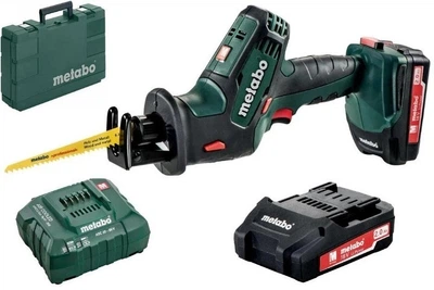 Акумуляторна шабельна пила Metabo SSE 18 LTX Compact 2 акб 2 Ah, у кейсі (602266500)