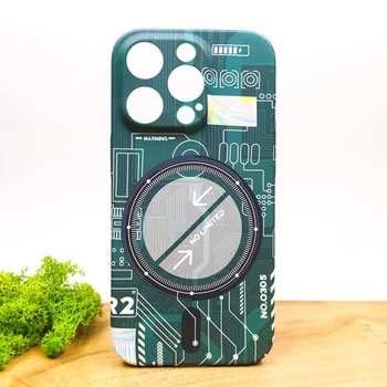 Люминесцентный чехол Berlia case with MagSafe для iPhone 14 Pro Green
