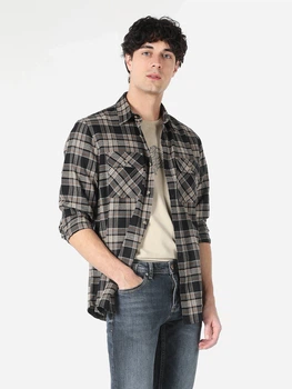 Сорочка бавовняна чоловіча Colin's CL1061025ANT S Anthracite (8683197415981)