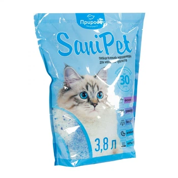 Силикагелевый наполнитель туалета для кошек Природа Sani Pet 3,8 л