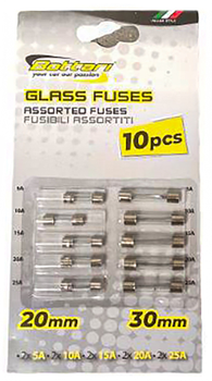 Zestaw bezpieczników Bottari Glass Fuses 10 szt (8052194301144)
