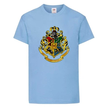 Футболка детская Гарри Поттер 004 (Harry Potter) голубая (HPO lbl 004) 152 см