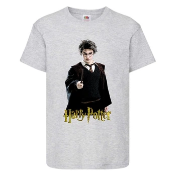 Футболка детская Гарри Поттер 001 (Harry Potter) серая (HPO gr 001) 140 см