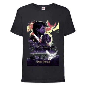 Футболка детская Гарри Поттер 006 (Harry Potter) черная (HPO blc 006) 164 см