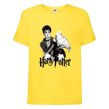 Футболка детская Гарри Поттер 010 (Harry Potter) желтая (HPO yel 010) 128 см