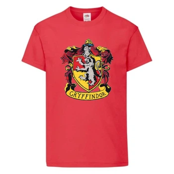 Футболка детская Гарри Поттер 005 (Harry Potter) красная (HPO rd 005) 128 см