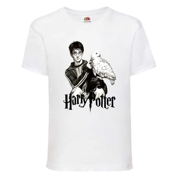 Футболка детская Гарри Поттер 010 (Harry Potter) белая (HPO wh 010) 164 см